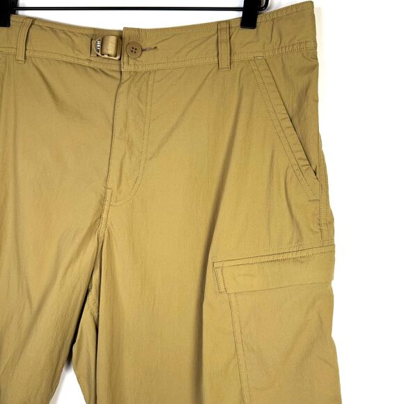 REI Co Op Cargo Shorts Mens 38 Tan Relaxed Fit Nylon Hiking Outdoor Utility - Picture 3 of 16